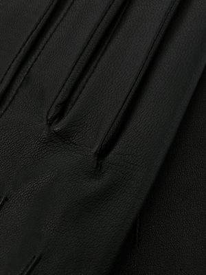 Leder handschuh Dents schwarz