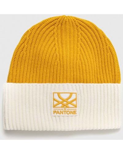 Вълнена шапка United Colors Of Benetton жълто