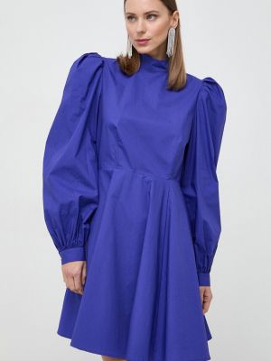Bombažna obleka Custommade modra