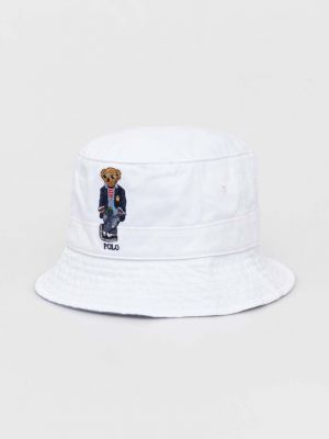 Bavlněný čepice Polo Ralph Lauren bílý