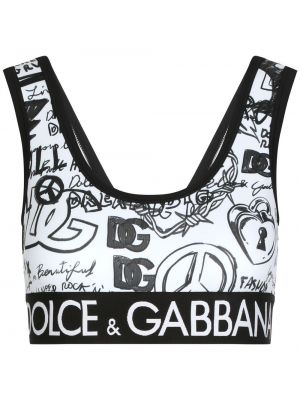 Crop topiņš ar apdruku Dolce & Gabbana