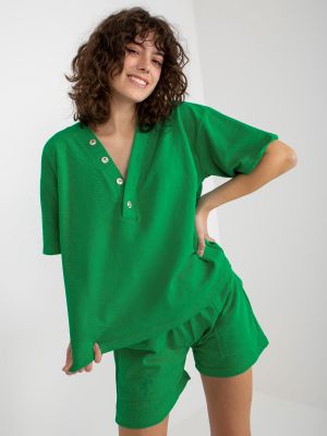 Športne kratke hlače Fashionhunters zelena