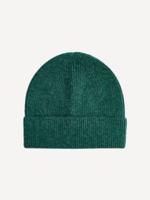 Pletený pletený čepice Celio zelený