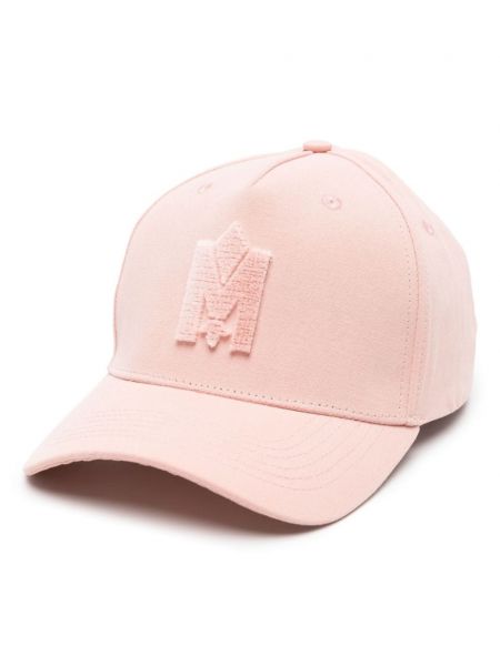 Памучна шапка с козирки Mackage розово