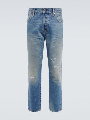 Jeans skinny distressed Tom Ford blu