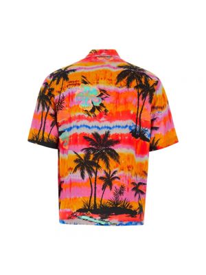 Koszula z wiskozy z nadrukiem Palm Angels