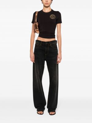 T-krekls džersija Versace Jeans Couture melns