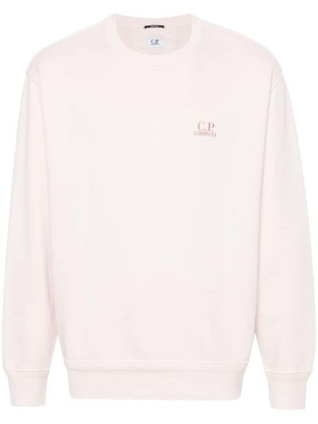 Sweatshirt mit stickerei aus baumwoll C.p. Company pink