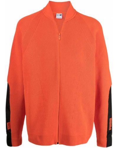 Jersey con cremallera de tela jersey Puma naranja