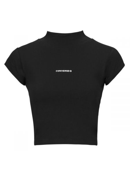 Koszulka z krótkim rękawem Converse czarna