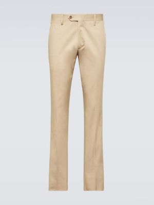 Pantalones chinos de algodón Lardini beige