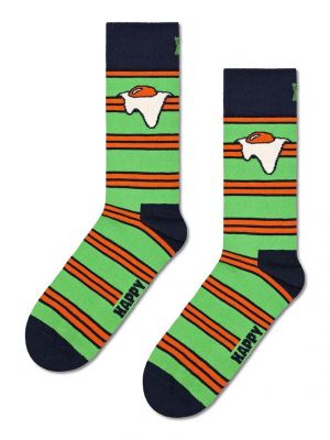 Csíkos zokni Happy Socks zöld