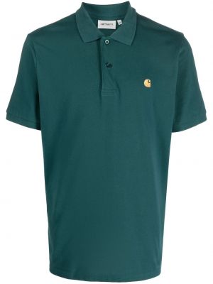 Siuvinėtas polo marškinėliai Carhartt Wip žalia