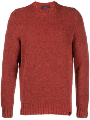 Sweat col rond col rond Fay rouge