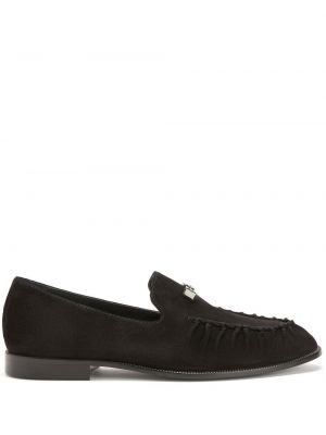 Pantofi loafer din piele de căprioară Giuseppe Zanotti negru