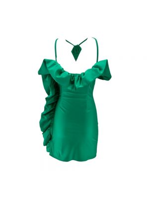 Mini vestido con volantes P.a.r.o.s.h. verde