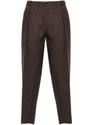 Spodnie plisowane Briglia 1949 brązowe