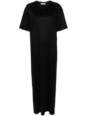 Μάλλινη μάξι φόρεμα The Row μαύρο