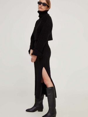 Maksi suknja od kašmira Answear Lab crna