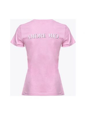 Koszulka z nadrukiem Pinko fioletowa