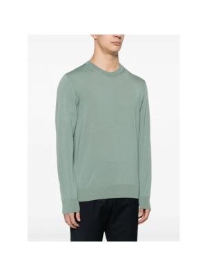 Jersey de lana de punto de tela jersey Brioni verde