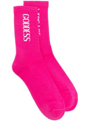 Чорапи с принт Versace розово