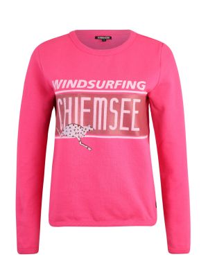 Пуловер с качулка Chiemsee розово