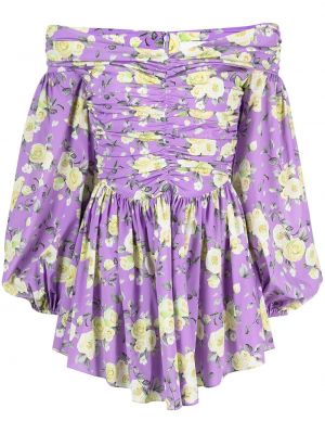 Mini vestido de flores Giuseppe Di Morabito violeta