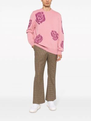 Raštuotas kašmyro megztinis Barrie rožinė