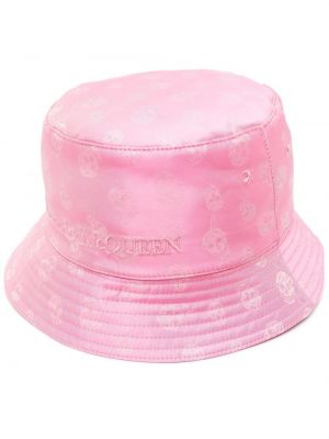 Cappello ricamato Alexander Mcqueen rosa