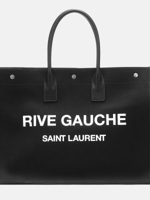 Bevásárlótáska nyomtatás Saint Laurent fekete