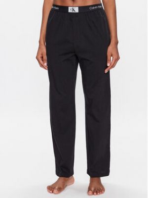 Voľné bavlnené priliehavé nohavice Calvin Klein Underwear - čierna Voľné bavlnené priliehavé nohavice Calvin Klein Underwear - čierna
