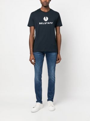 T-shirt aus baumwoll mit print Belstaff blau
