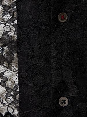 Čipkovaná nylónová košeľa Baziszt čierna
