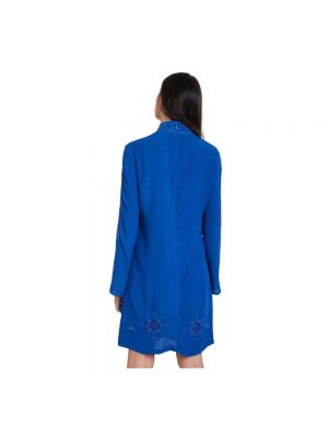 Mini vestido con cuello alto Desigual azul