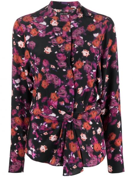 Trykt floral krage bluse Isabel Marant rosa