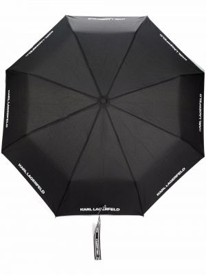 Regenschirm mit print Karl Lagerfeld schwarz