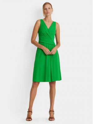 Koktejlové šaty Lauren Ralph Lauren zelené
