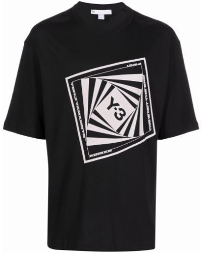 Camiseta con estampado Y-3 negro