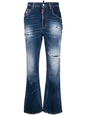 Zerrissene bootcut jeans ausgestellt Dsquared2 blau