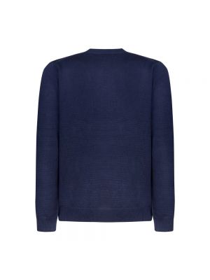 Sudadera de lana de lana merino de tela jersey Roberto Collina azul