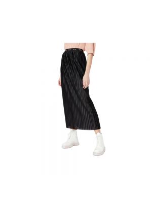 Długa spódnica plisowana Armani Exchange czarna