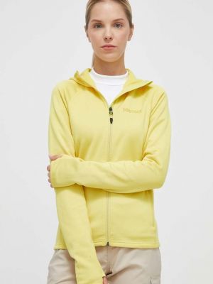 Kapucnis pulóver Marmot sárga