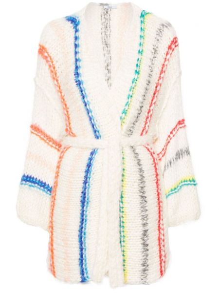 Šilkinis ilgas megztinis Maiami balta