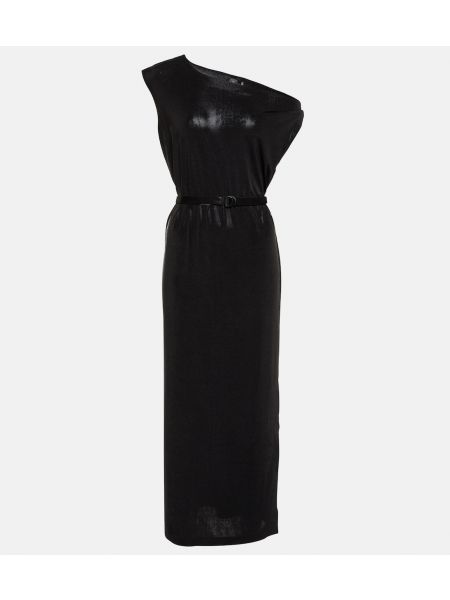 Платье миди с драпировкой Norma Kamali черный