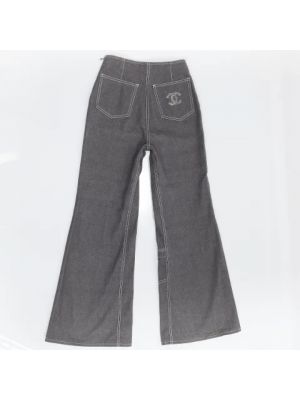 Pantalones de algodón Chanel Vintage gris