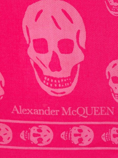 Sciarpa di lana Alexander Mcqueen rosa