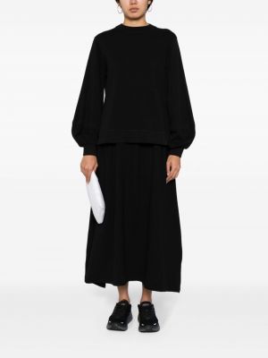 Jupe mi-longue plissé Yohji Yamamoto noir