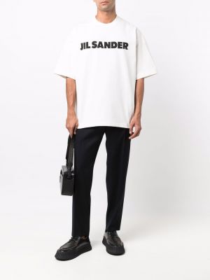 T-shirt à imprimé Jil Sander blanc