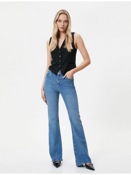 Bavlněné slim fit skinny džíny s vysokým pasem Koton